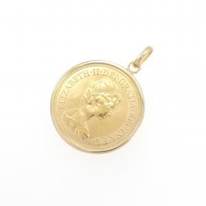 K18YG(枠) コイン ペンダント