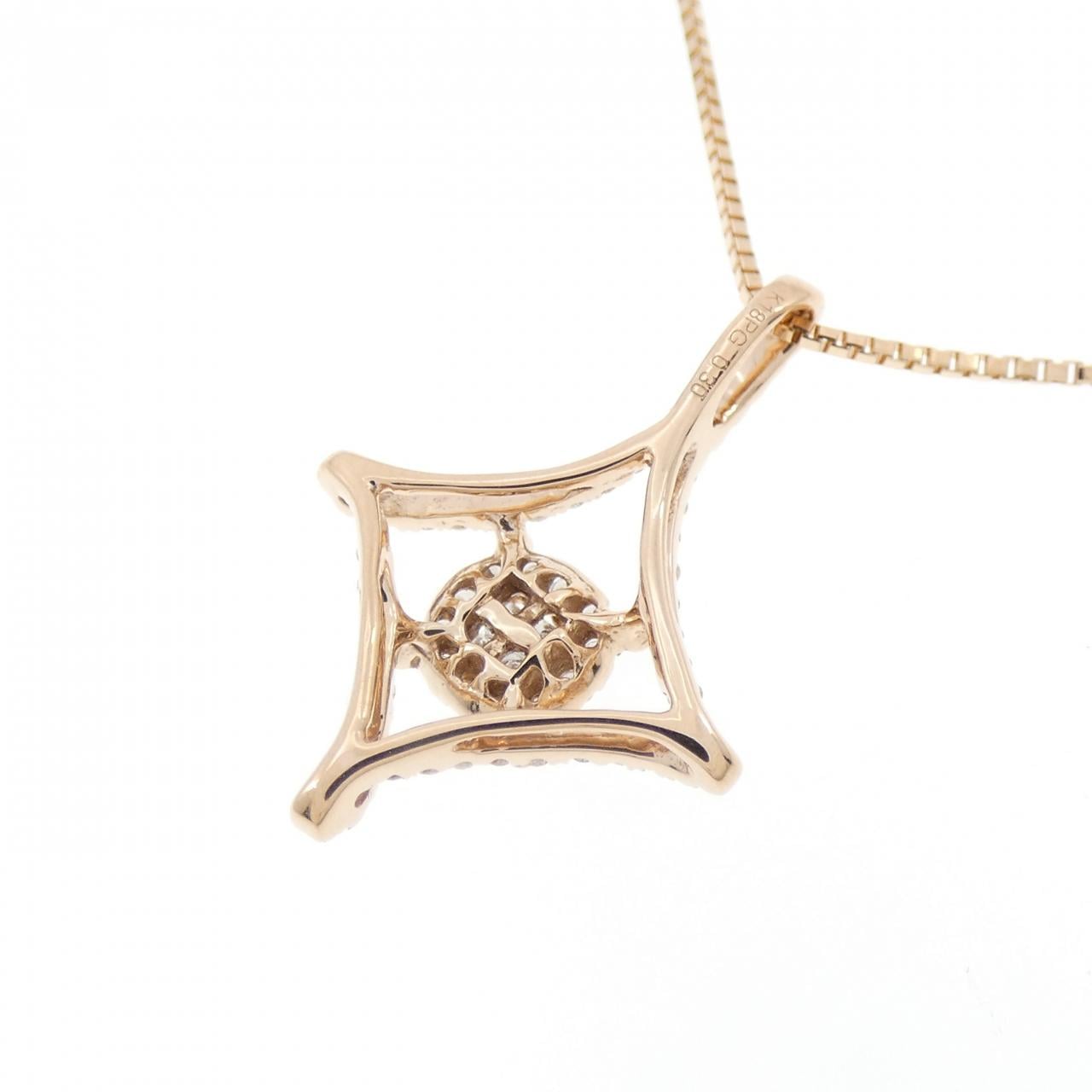 K18PG ダイヤモンド ネックレス 0.30CT