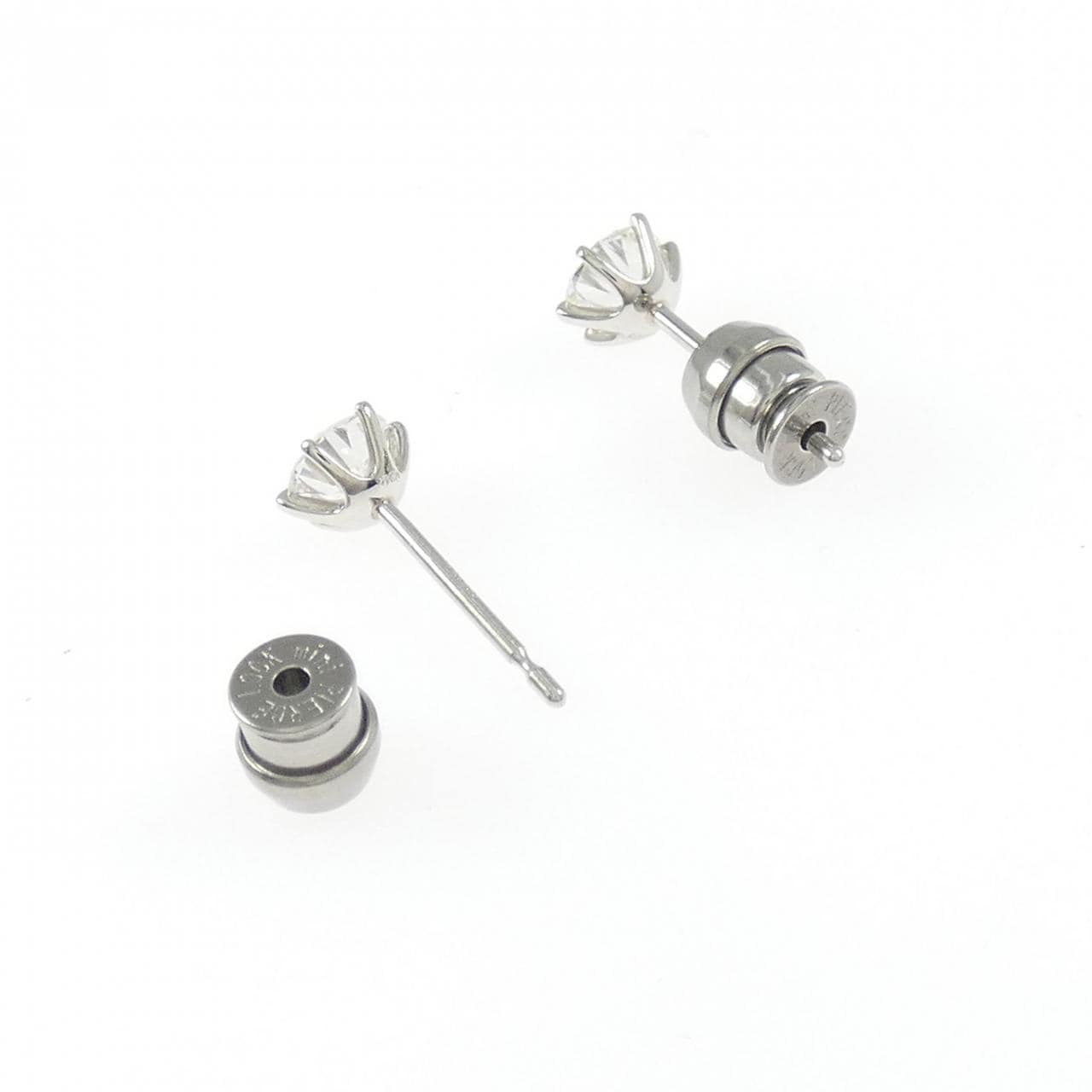 【リメイク】PT900/ST ダイヤモンド ピアス 0.338CT 0.345CT E-F VS1 3EXT-EXT H&C