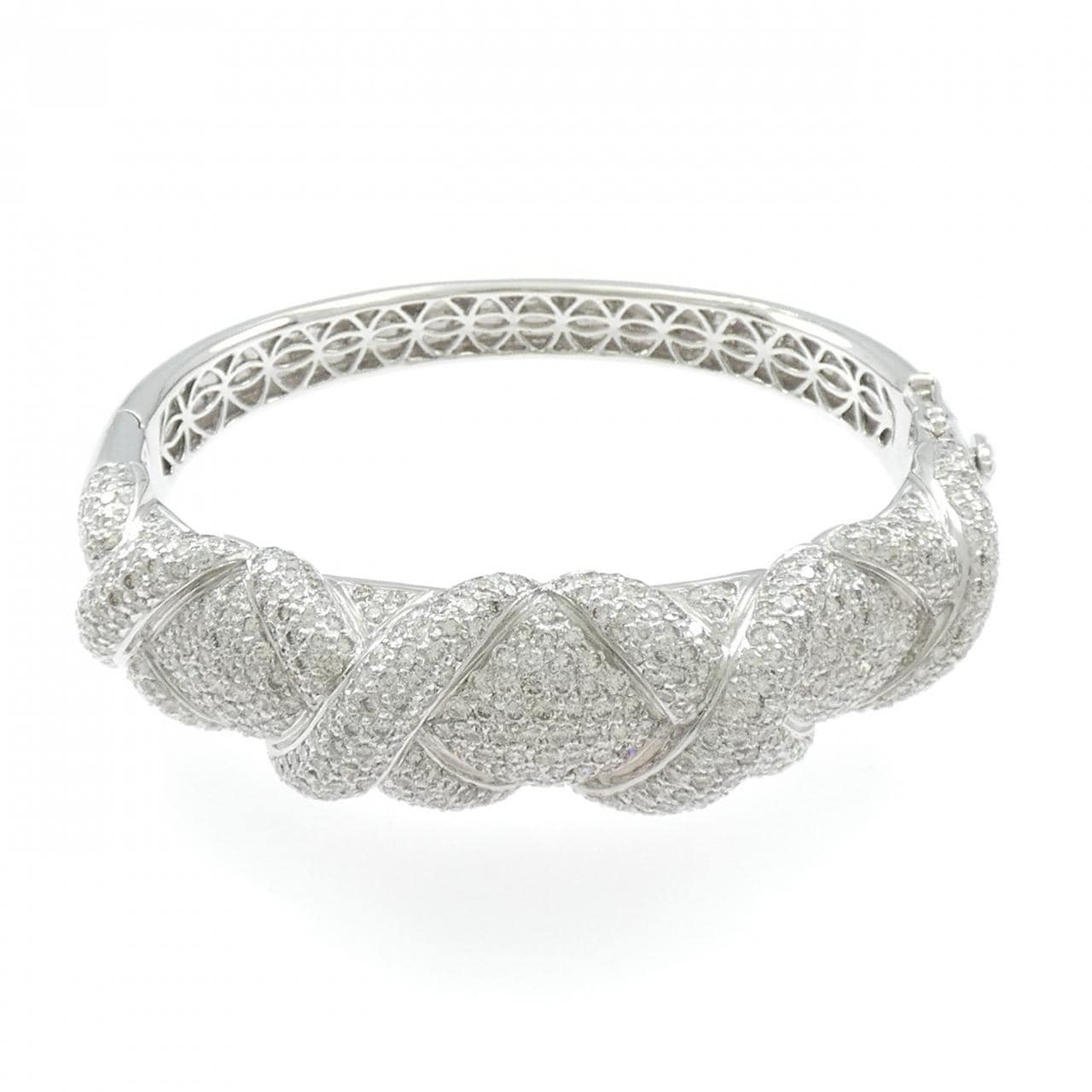 K18WG ダイヤモンド バングル 10.15CT