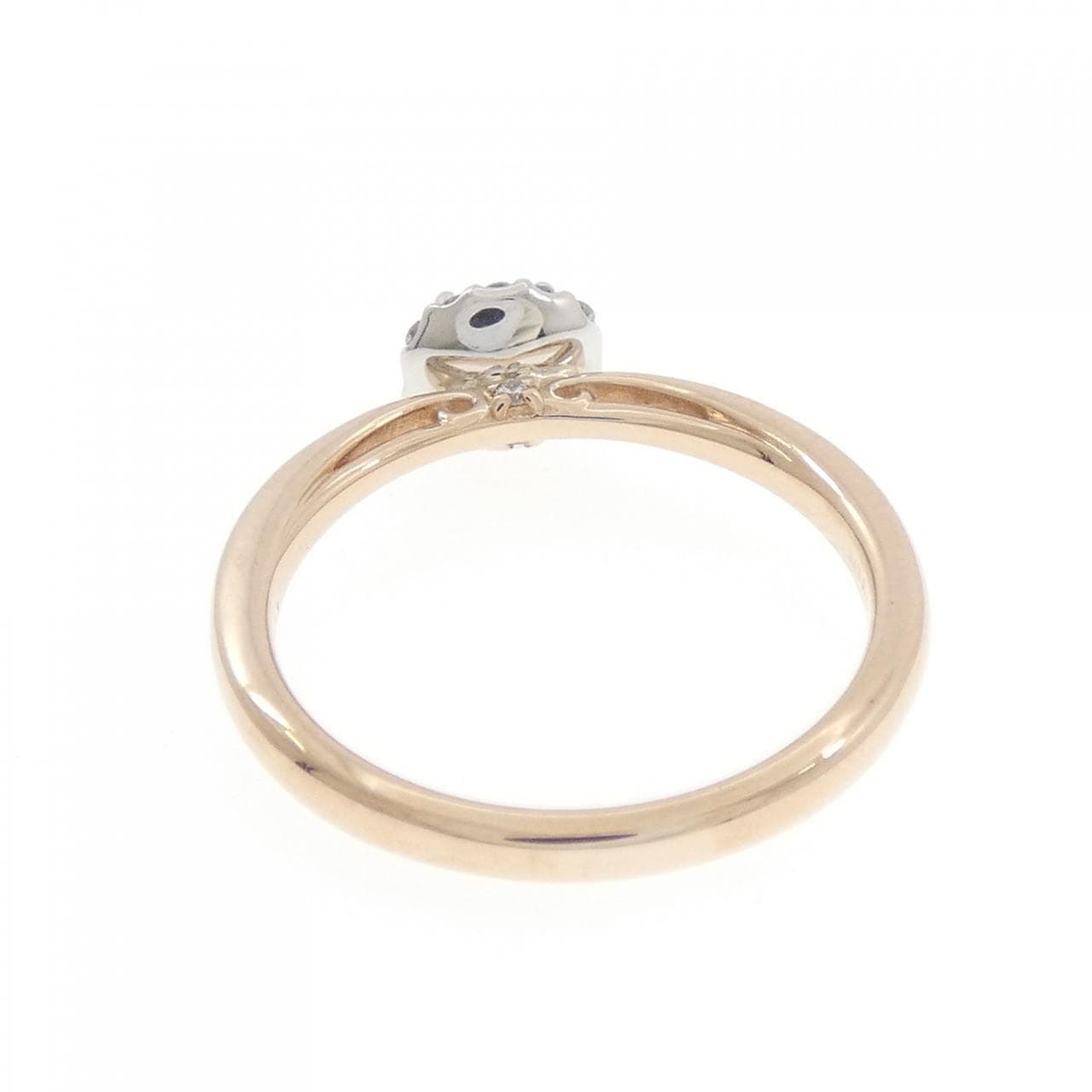 PT950/K18PG鑽石戒指，0.241克拉