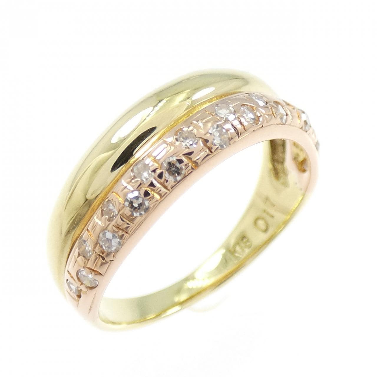 K18YG/K18PG ダイヤモンド リング 0.17CT