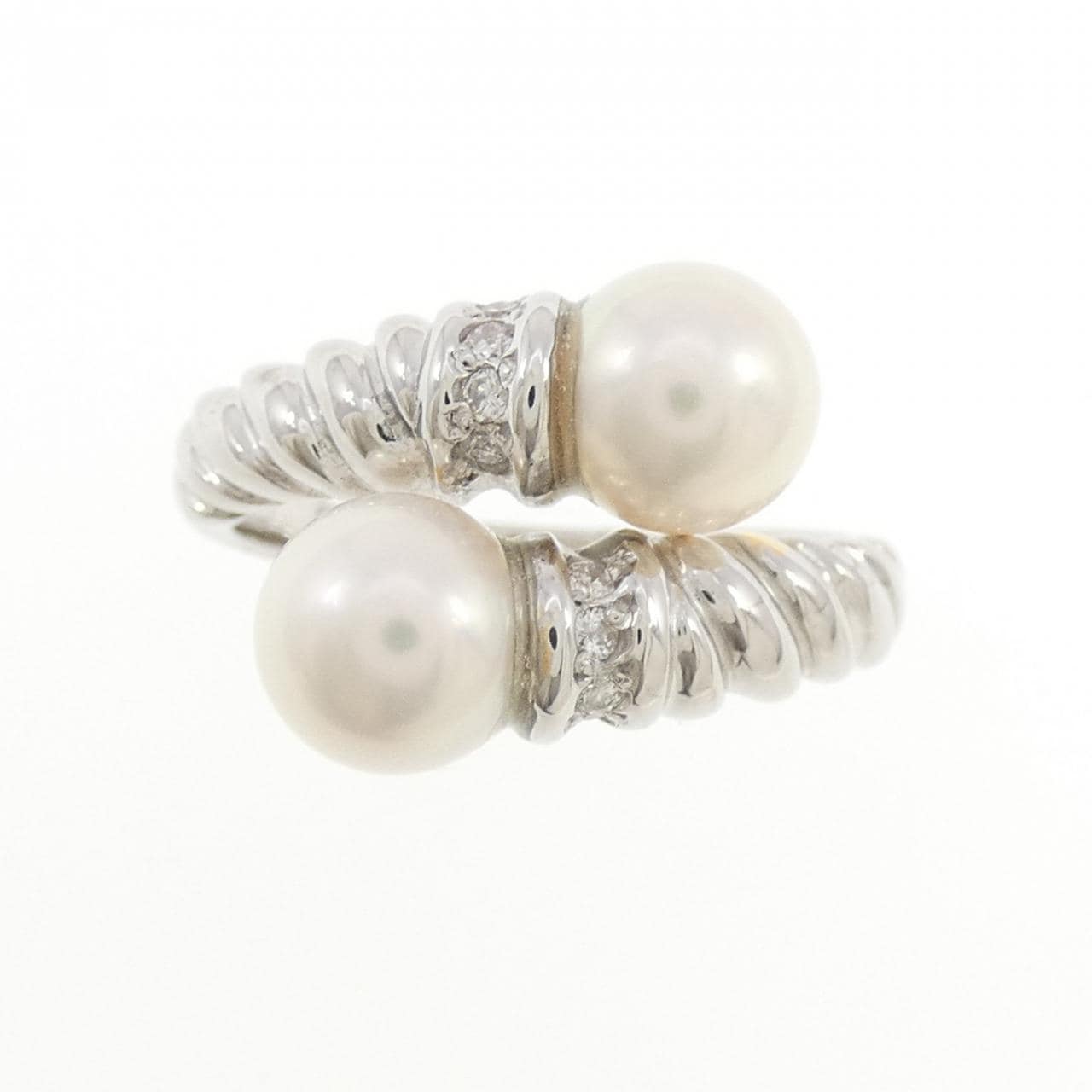 K18WG アコヤパール リング