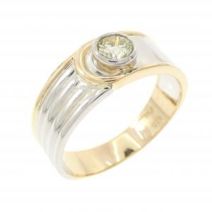 K18YG/PT900 ダイヤモンド リング 0.31CT