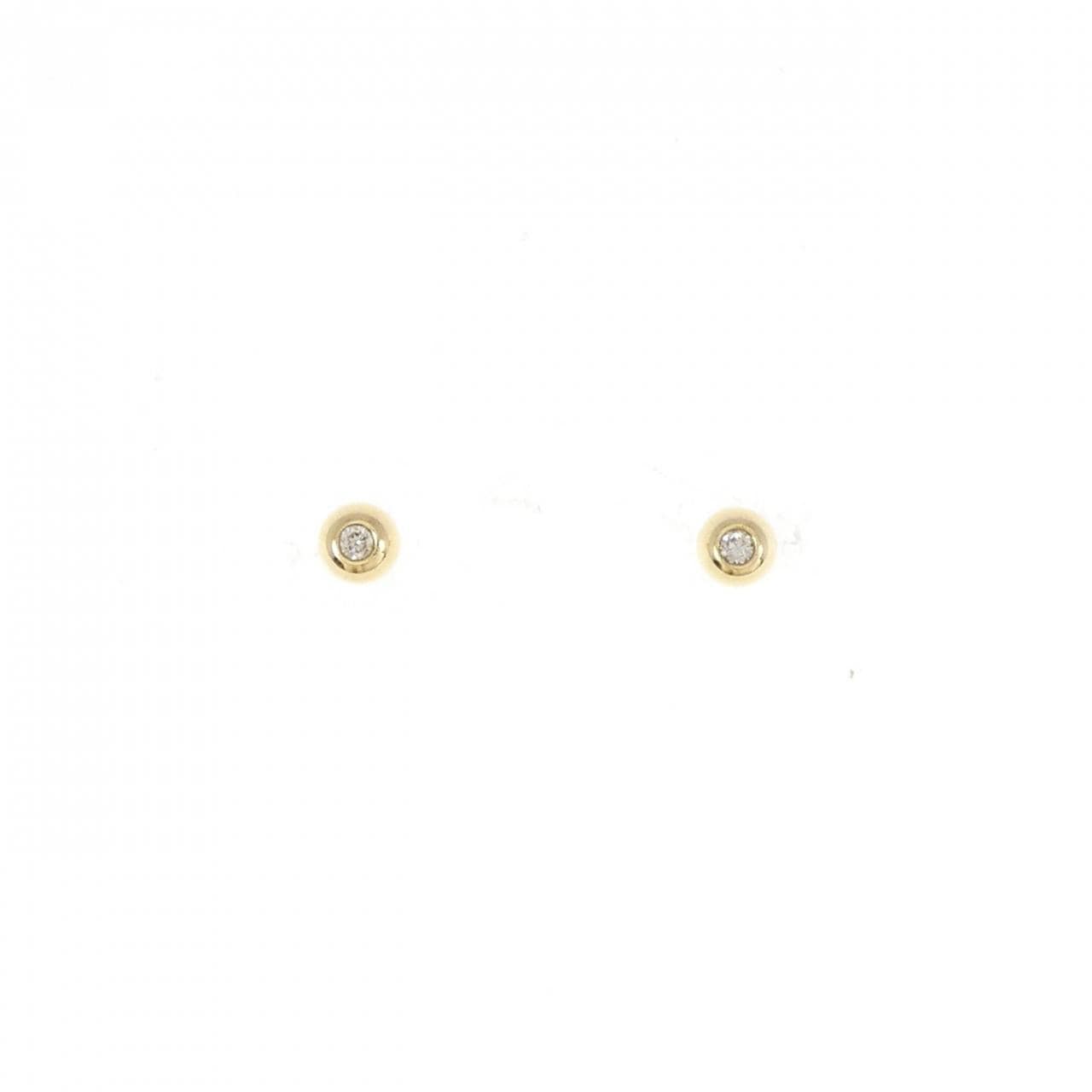 K18YG Diamond earrings 0.02CT