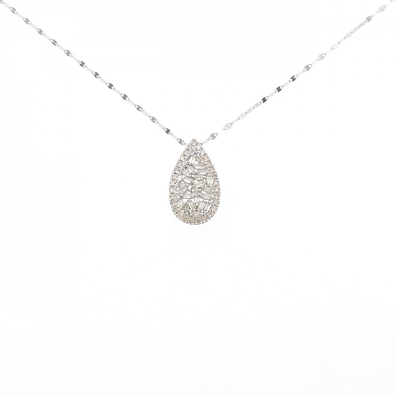 K18WG ダイヤモンド ネックレス 0.30CT