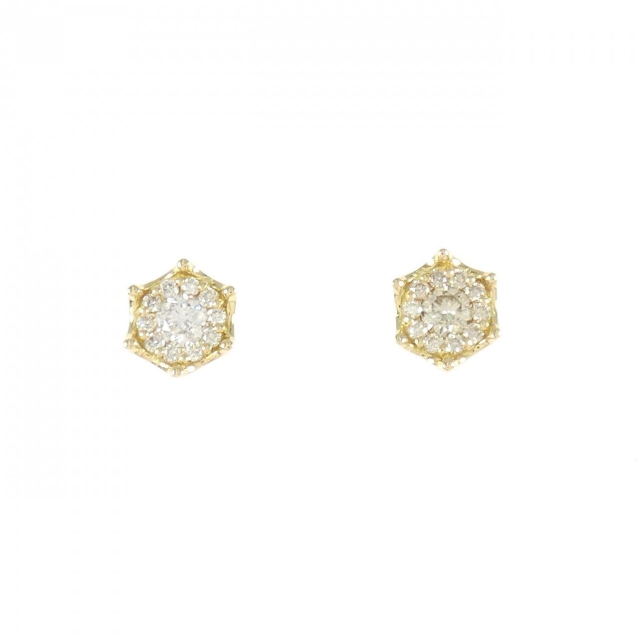 K18YG钻石耳环0.30CT