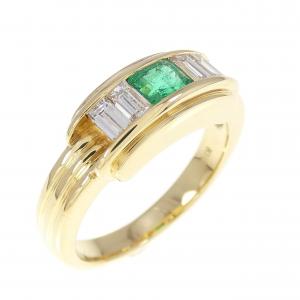 K18YG エメラルド リング 0.34CT