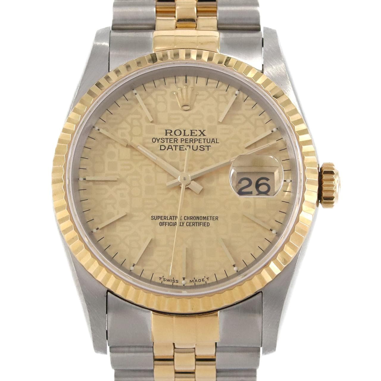 ROLEX ロレックス デイトジャスト 16233 SS×YG自動巻き　X番 ROLEX ロレックス デイトジャスト 16233 S番 SS/YG 自動巻き