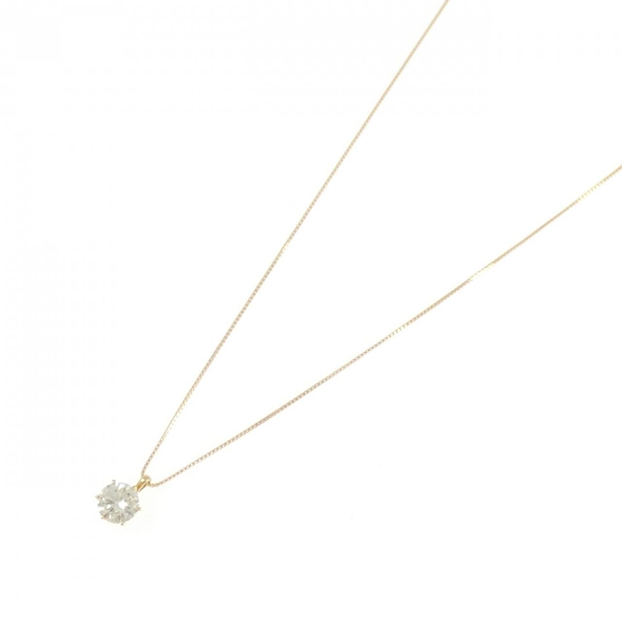 K18YG ソリティア ダイヤモンド ネックレス 0.660CT