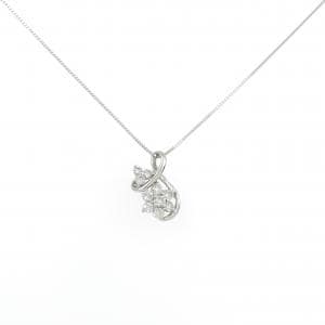 PT900/PT850 フラワー ダイヤモンド ネックレス 0.50CT