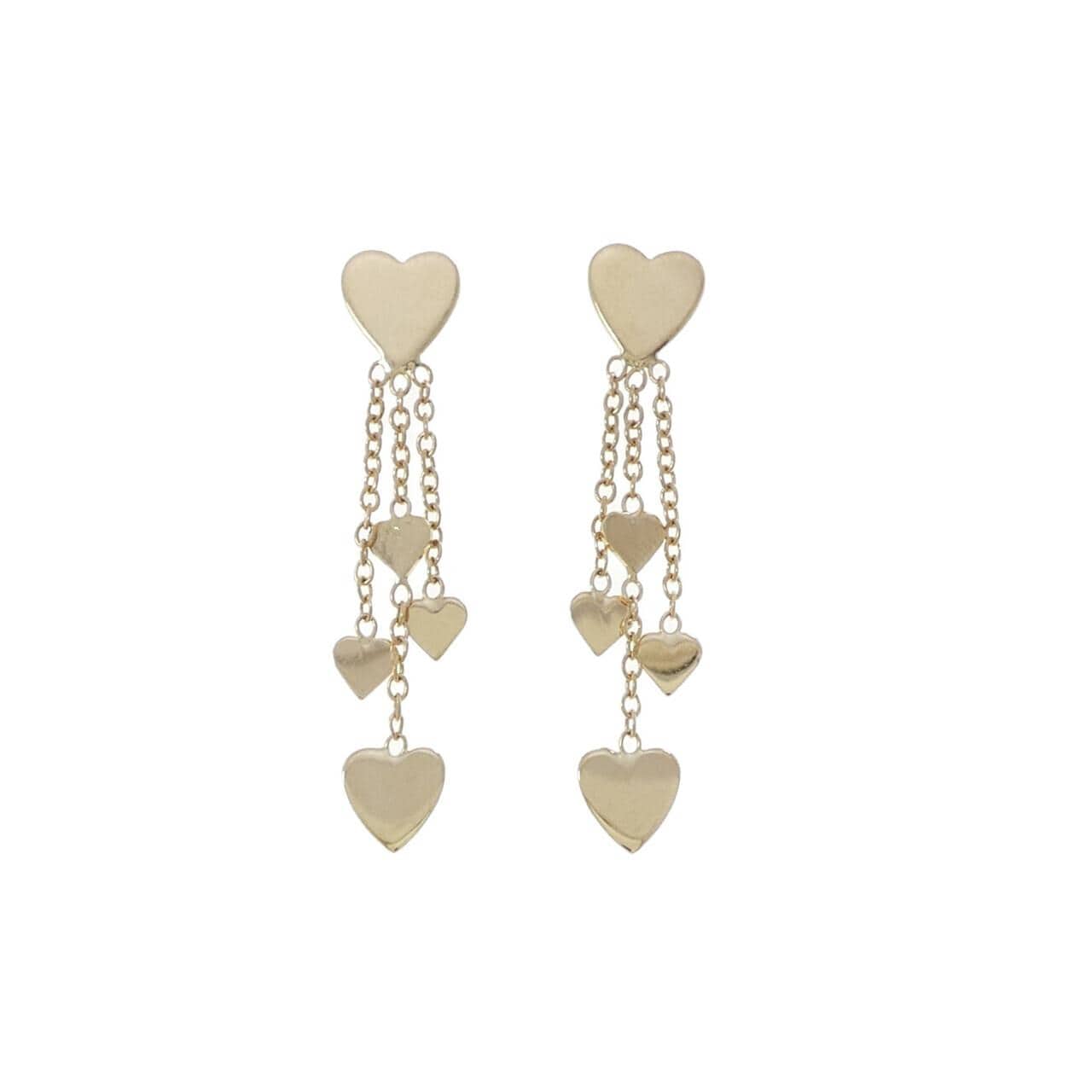 K18YG ハート ピアス