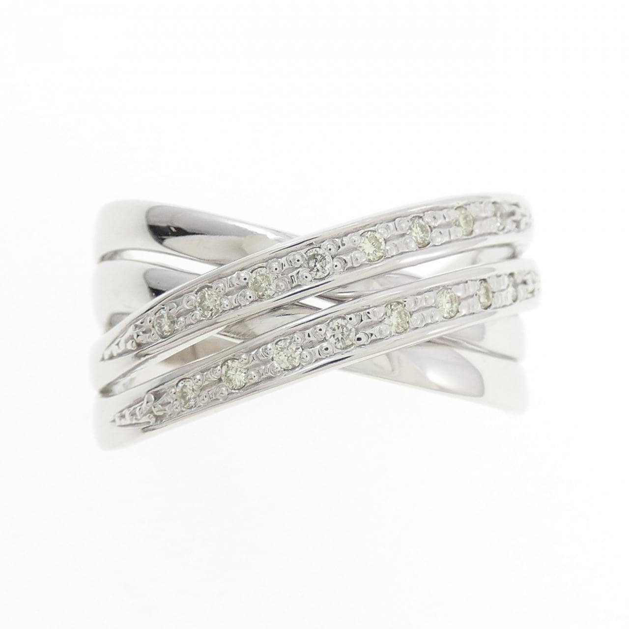 K14WG ダイヤモンド リング 0.11CT