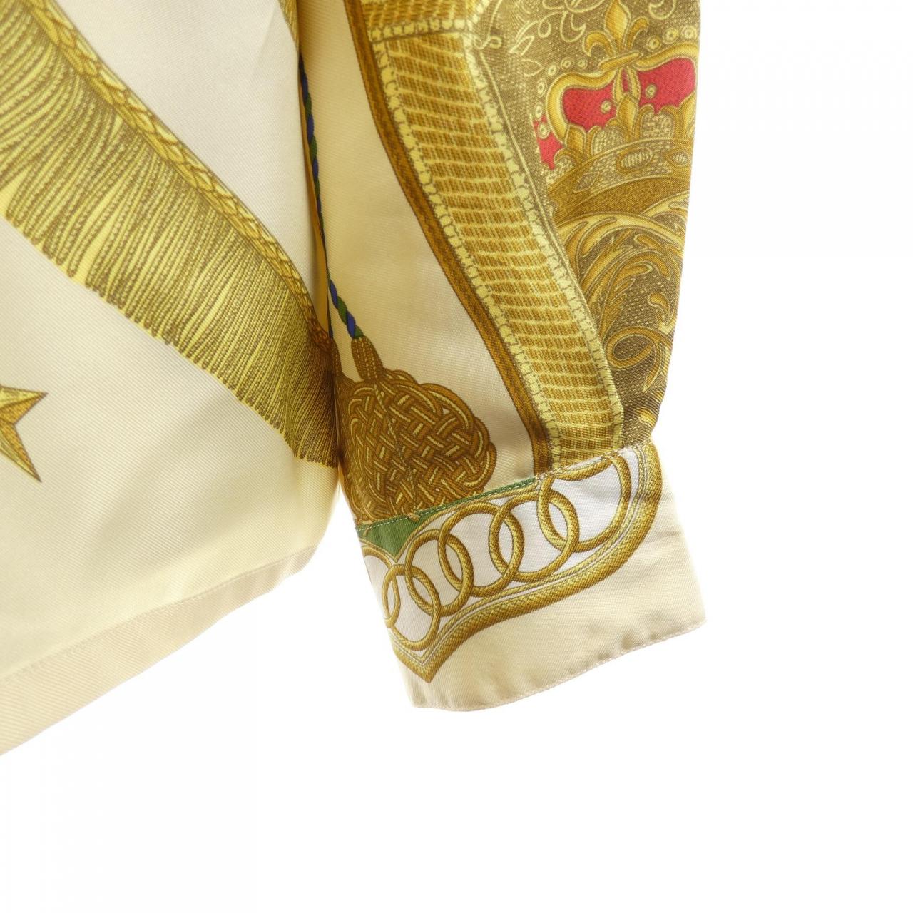 【ヴィンテージ】エルメス HERMES POSTE ET CAVALERIE ツイルレーヌ. シャツ