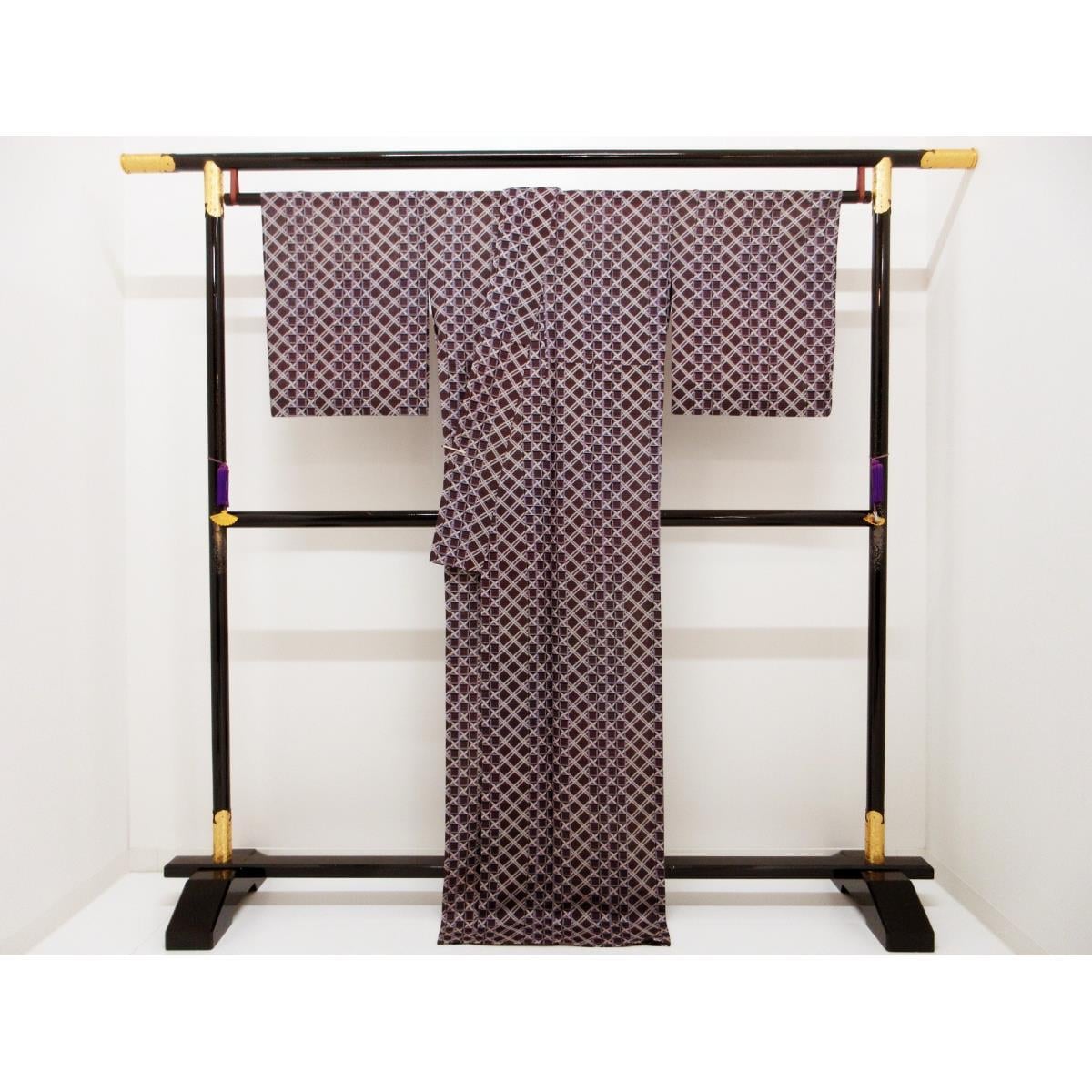 Single layer summer striped Ooshima Tsumugi