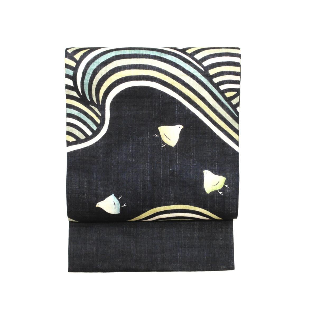 【新品】夏名古屋帯　【栗山吉三郎】