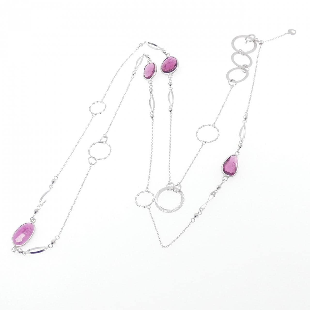 K18WG トルマリン ネックレス 7.50CT