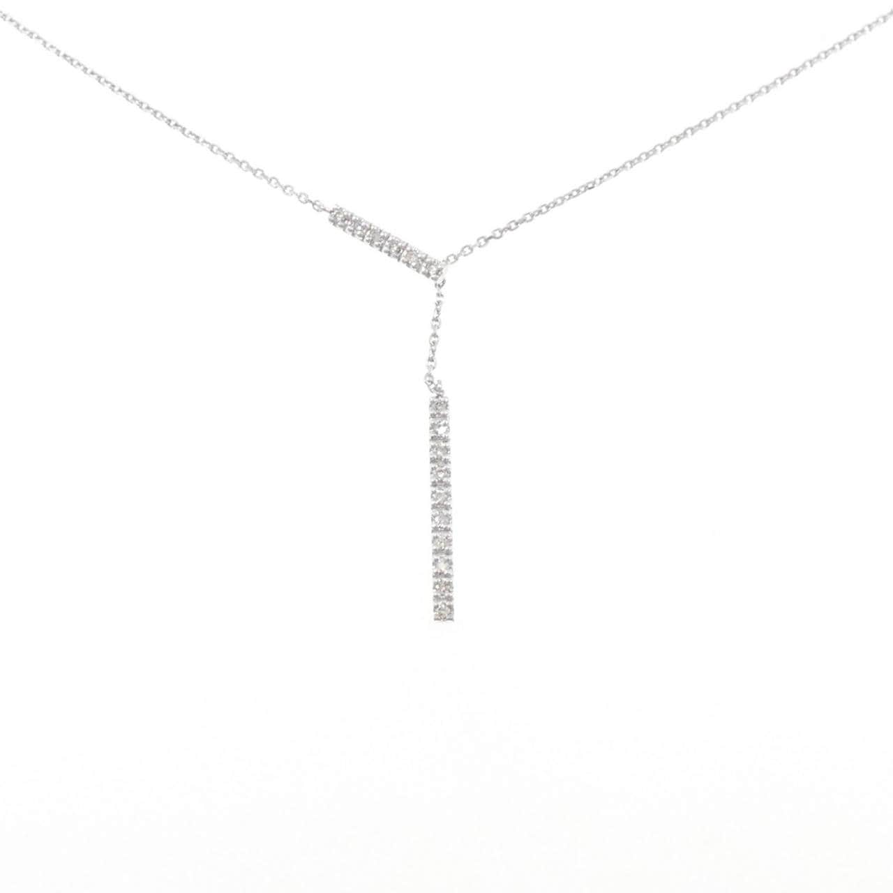 K18WG ダイヤモンド ネックレス 0.10CT