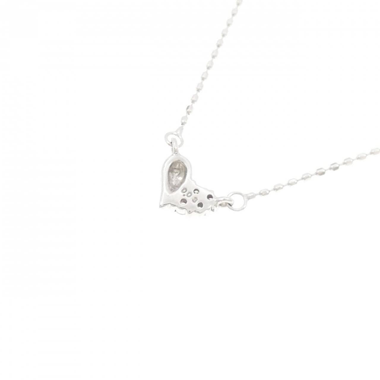 K10WG ハート ダイヤモンド ネックレス 0.03CT