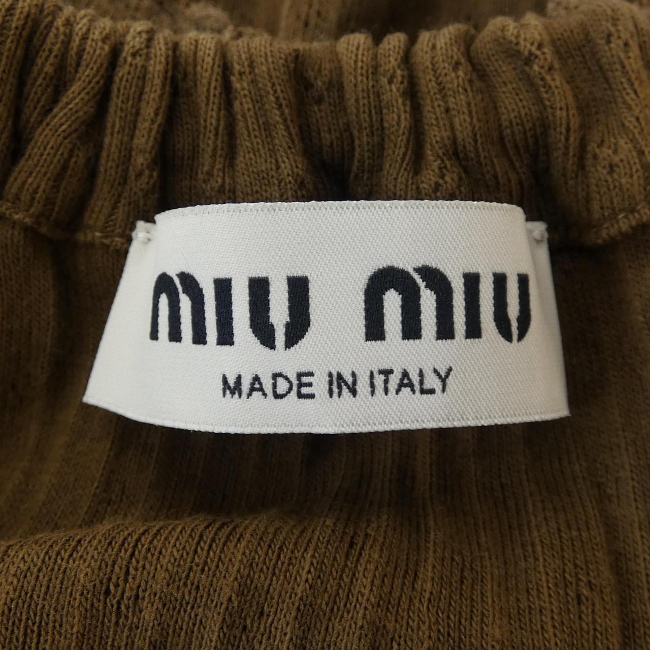 ミュウミュウ MIU MIU ガーメントダイ加工 コットンミニスカート MG2654 SOOO 19DF スカート