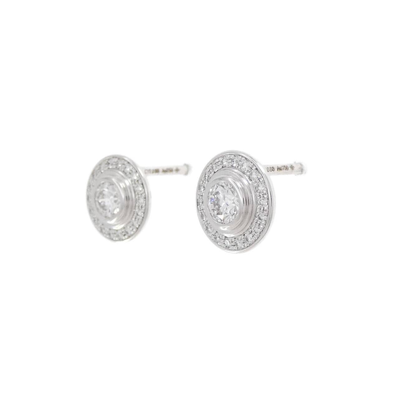カルティエ ダムール ピアス 0.20CT 0.19CT D VVS1-2 3EXT-VG