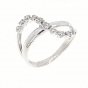 K18WG ダイヤモンド リング 0.14CT