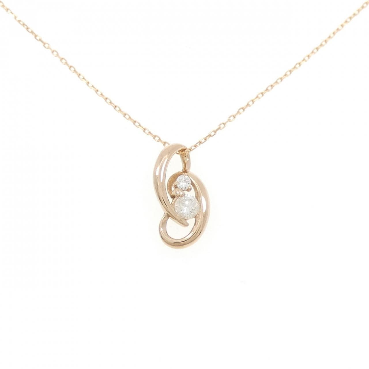 K18PG ダイヤモンド ネックレス 0.10CT