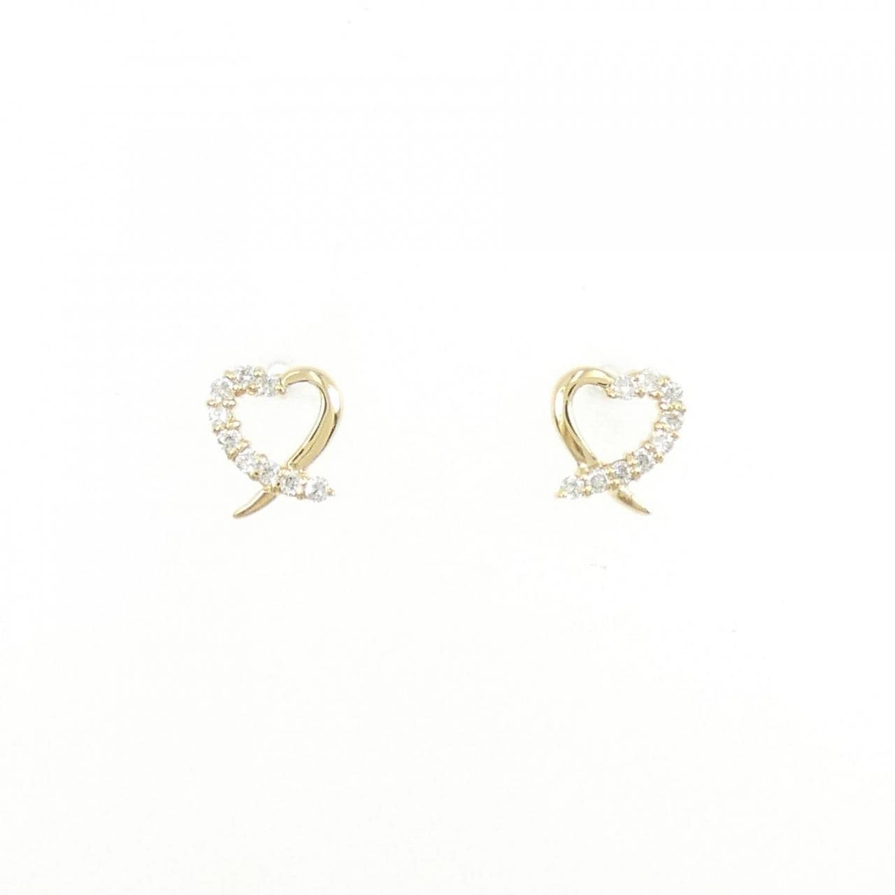 [Remake] K18YG heart Diamond earrings 0.10CT