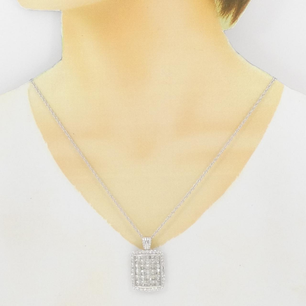 【新品】PT900/PT850 ダイヤモンド ネックレス 5.00CT