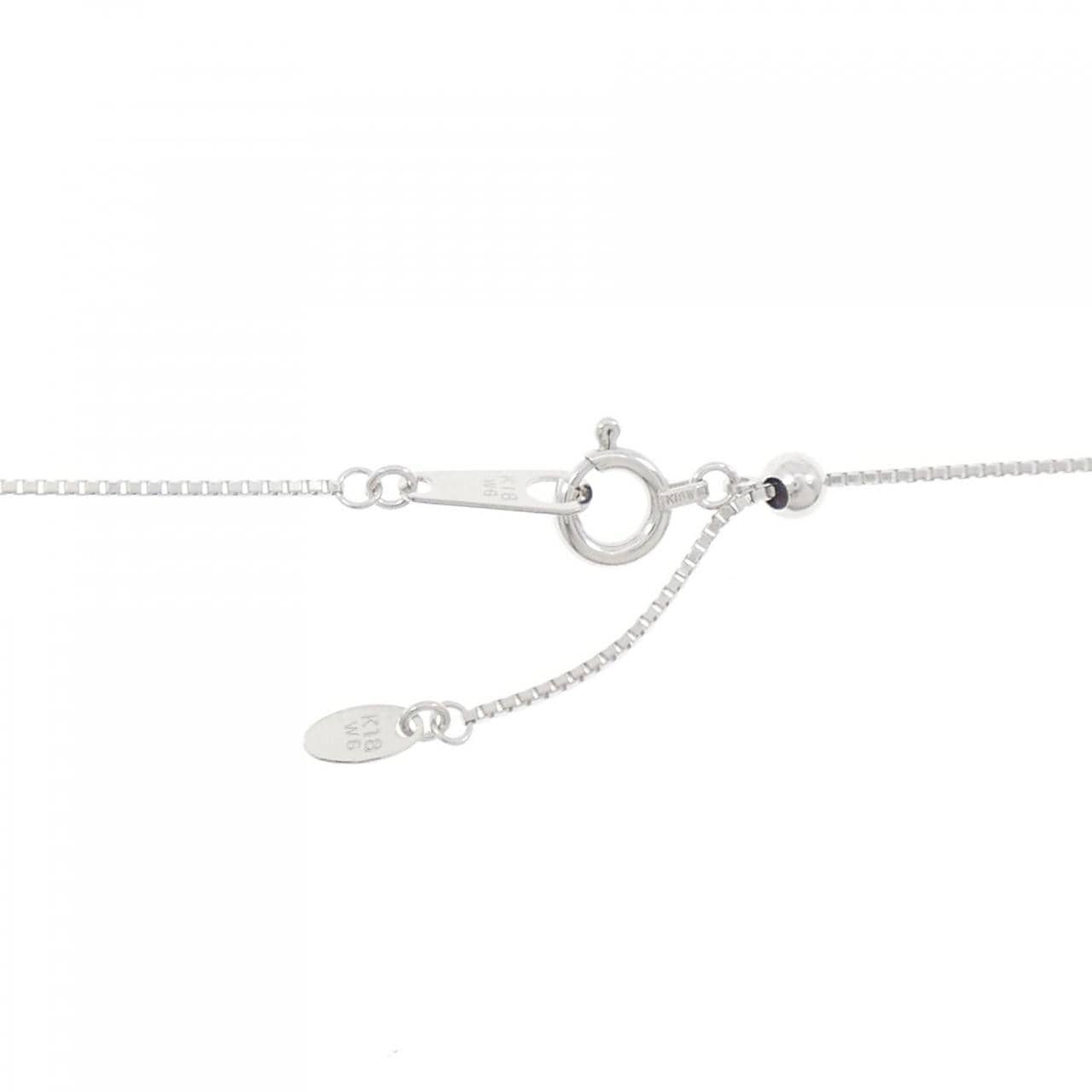 K18WG ダイヤモンド ネックレス 0.22CT