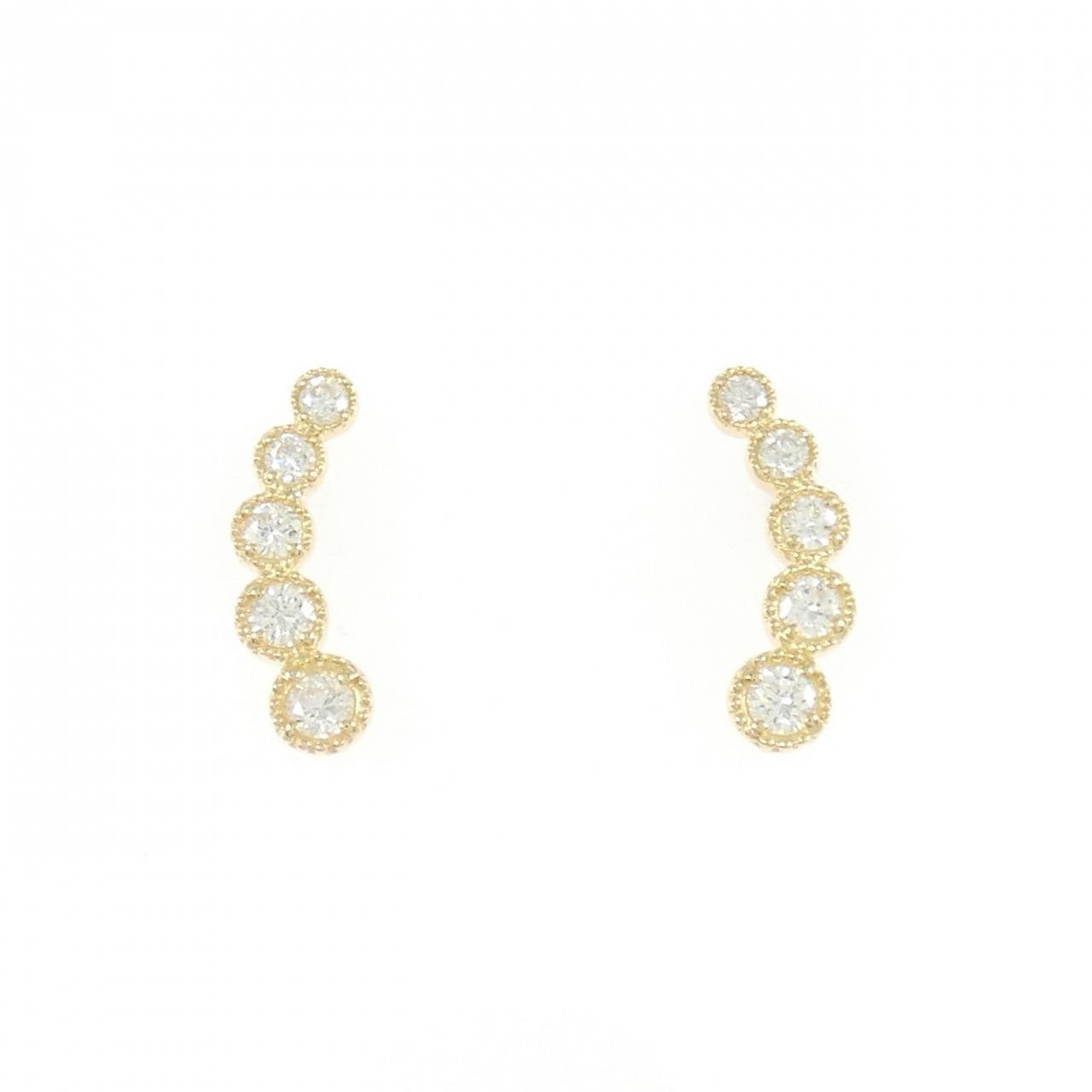 【リメイク】K18YG ダイヤモンド ピアス 0.20CT