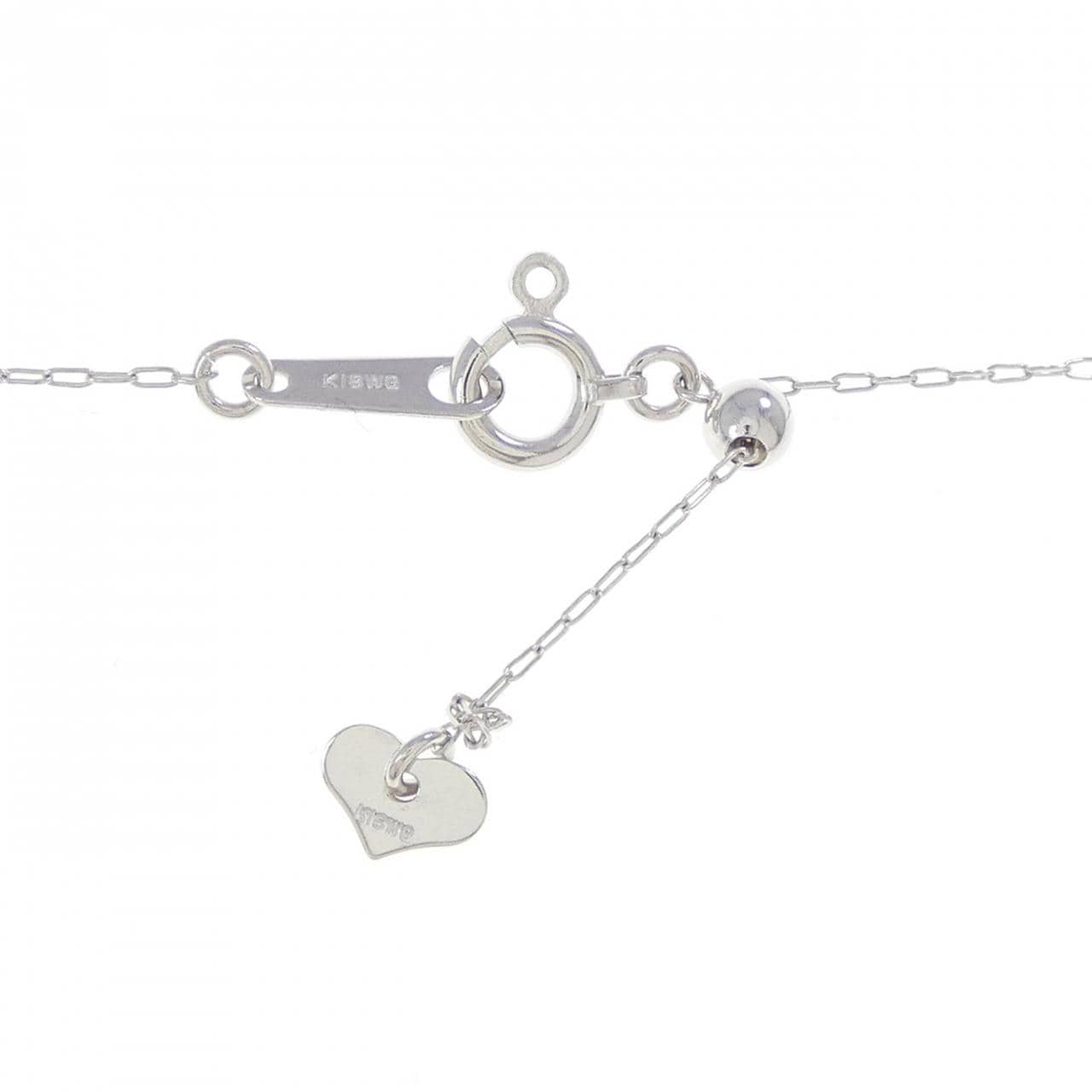 K18WG ダイヤモンド ネックレス 0.18CT