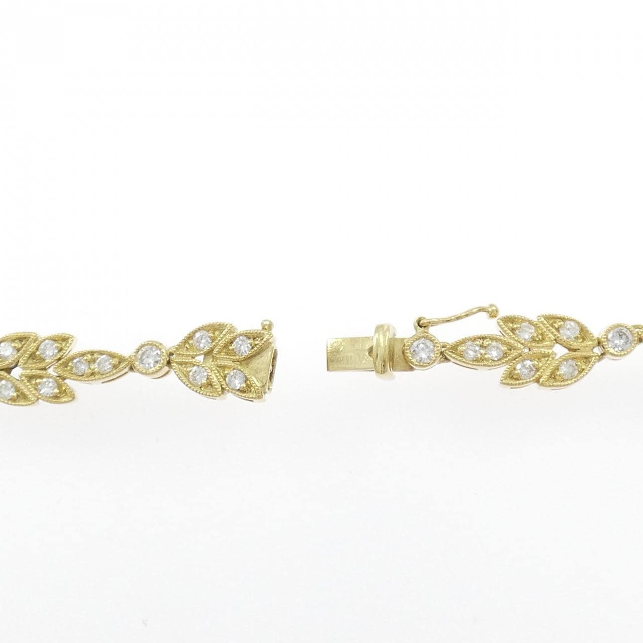 18K黄金钻石项链，3.15克拉