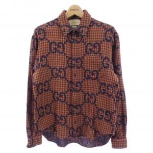 グッチ GUCCI マキシ GG ギンガム ウール シャツ 756842 ZAOBM シャツ
