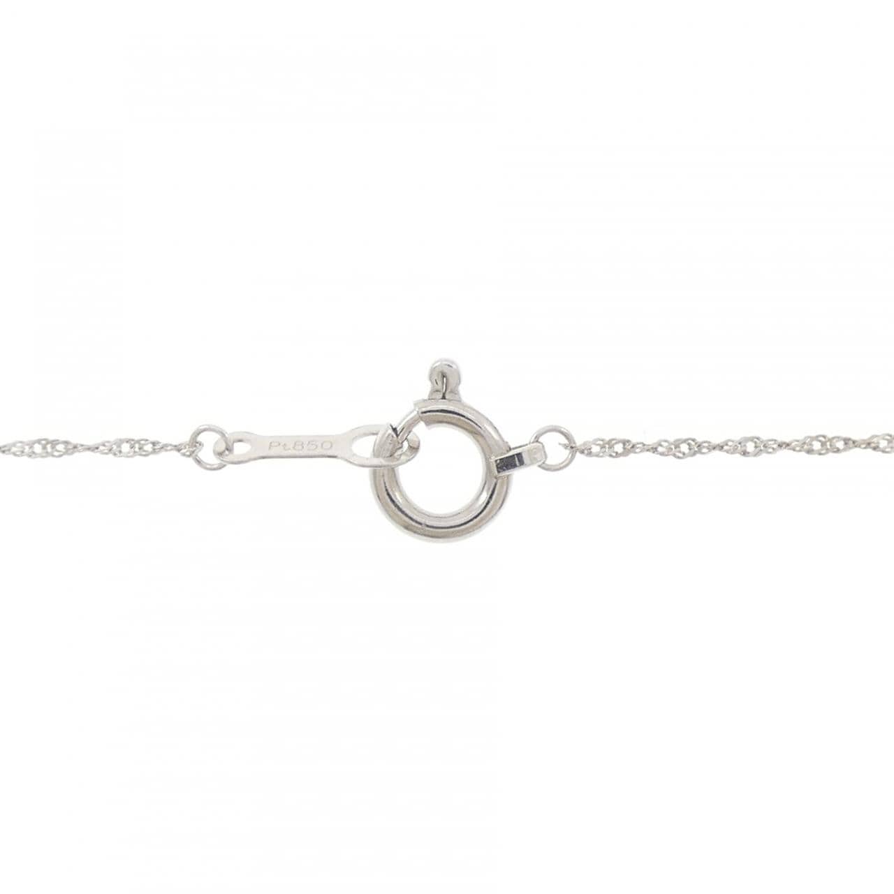 PT900/PT850 イニシャルH ダイヤモンド ネックレス 0.50CT