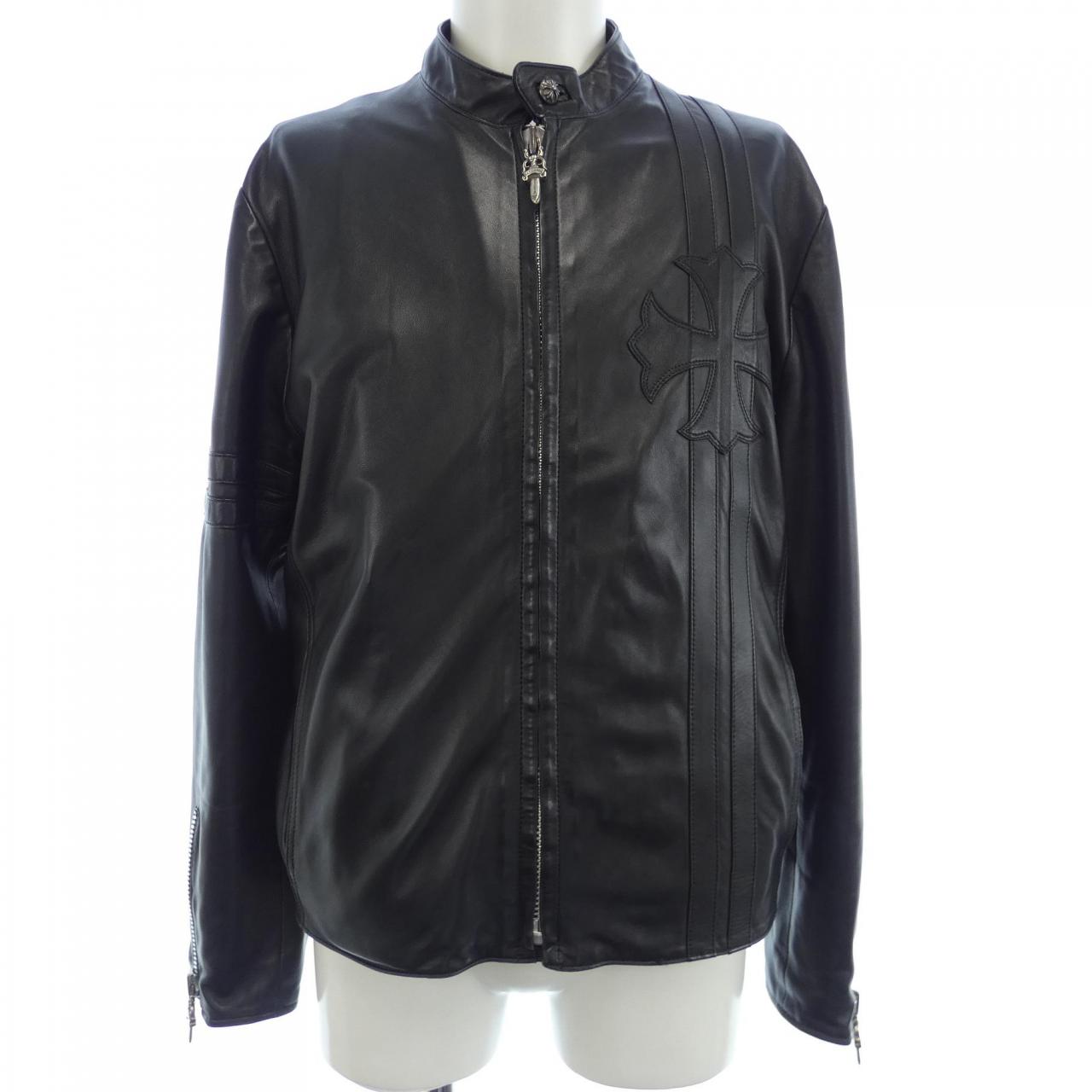 CHROME HEARTS HEARTS leather jacket