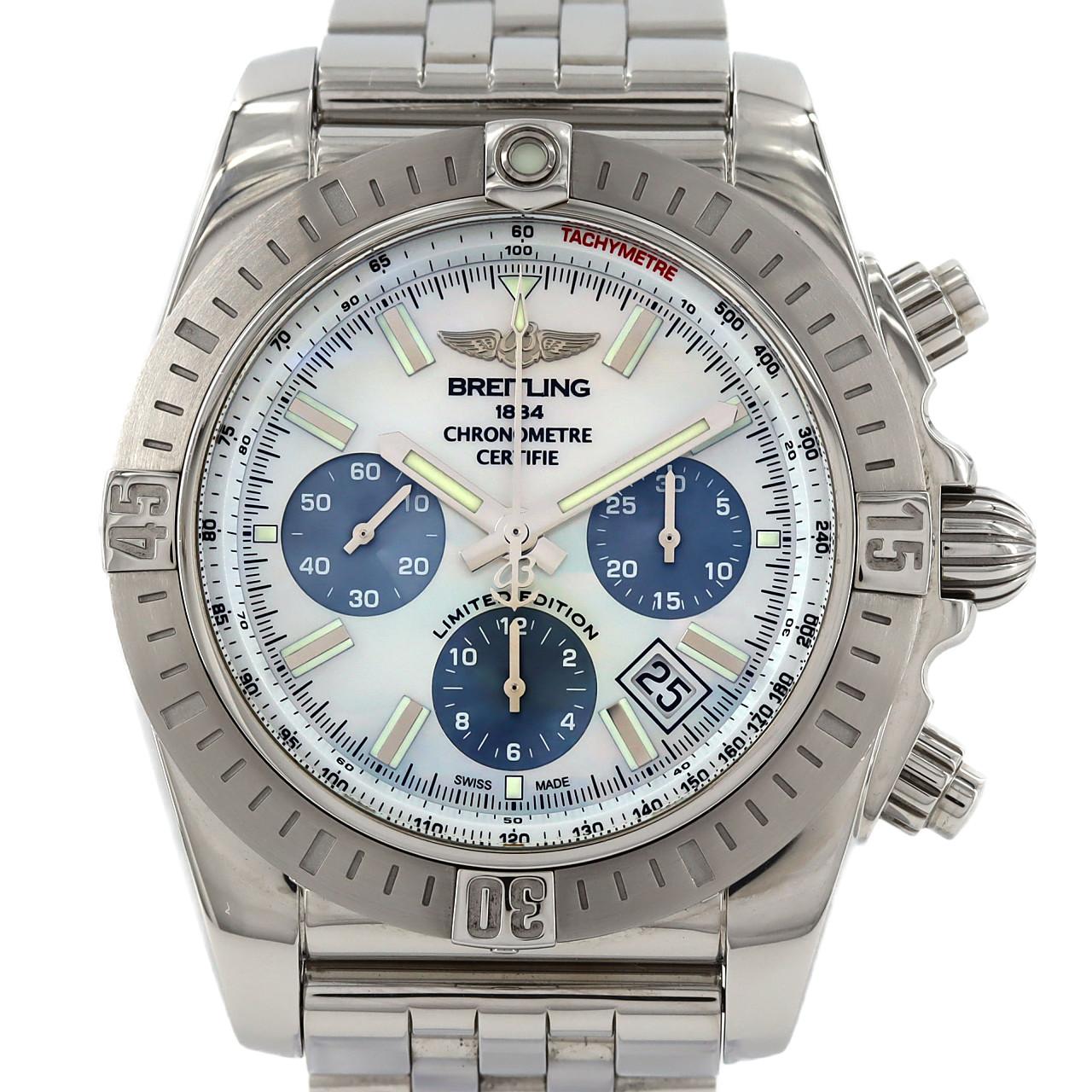 BREITLING Chronomat JSP Mother of Pearl LIMITED AB0115/S001W-PPA SS自動上弦