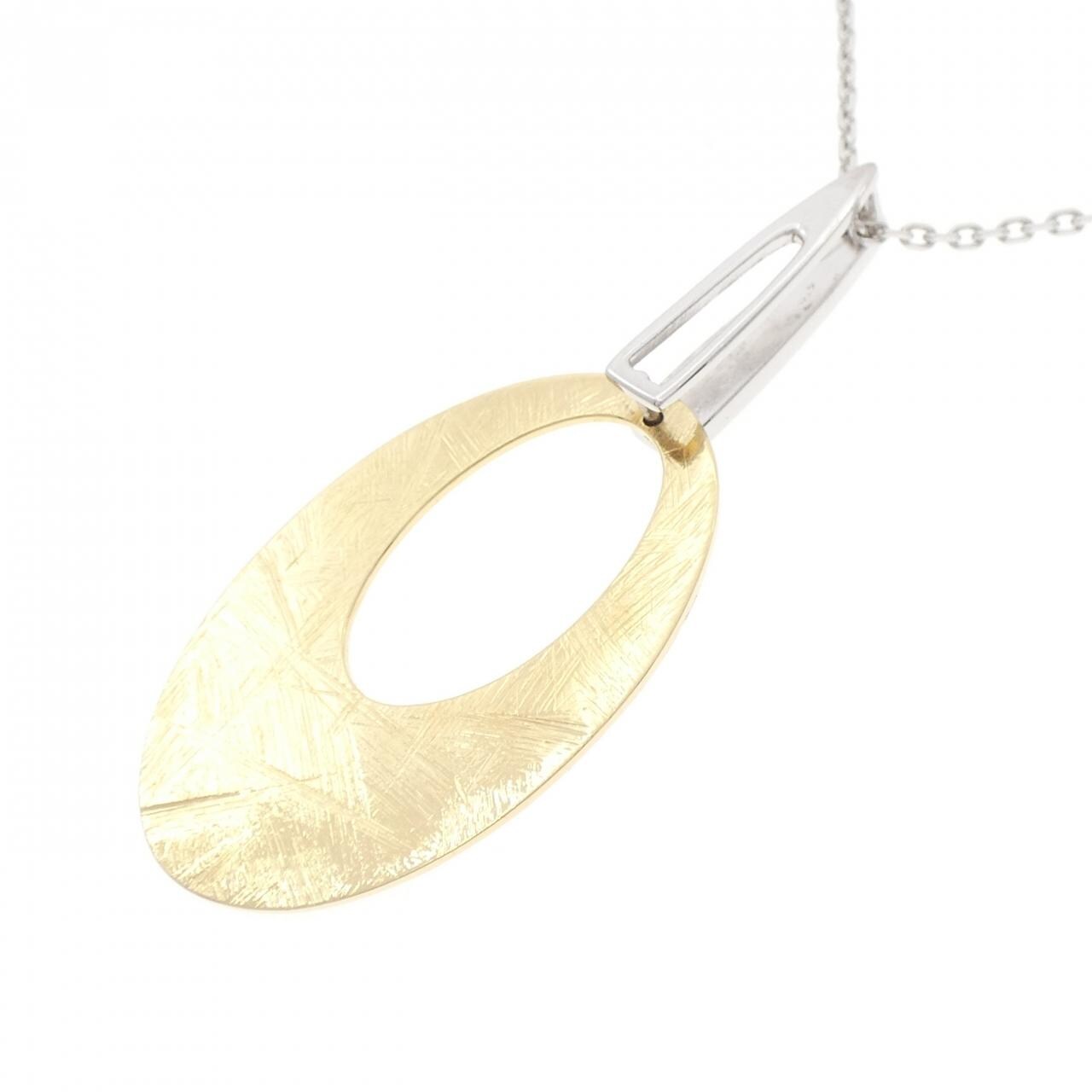 K18YG/K18WG ダイヤモンド ネックレス 0.15CT