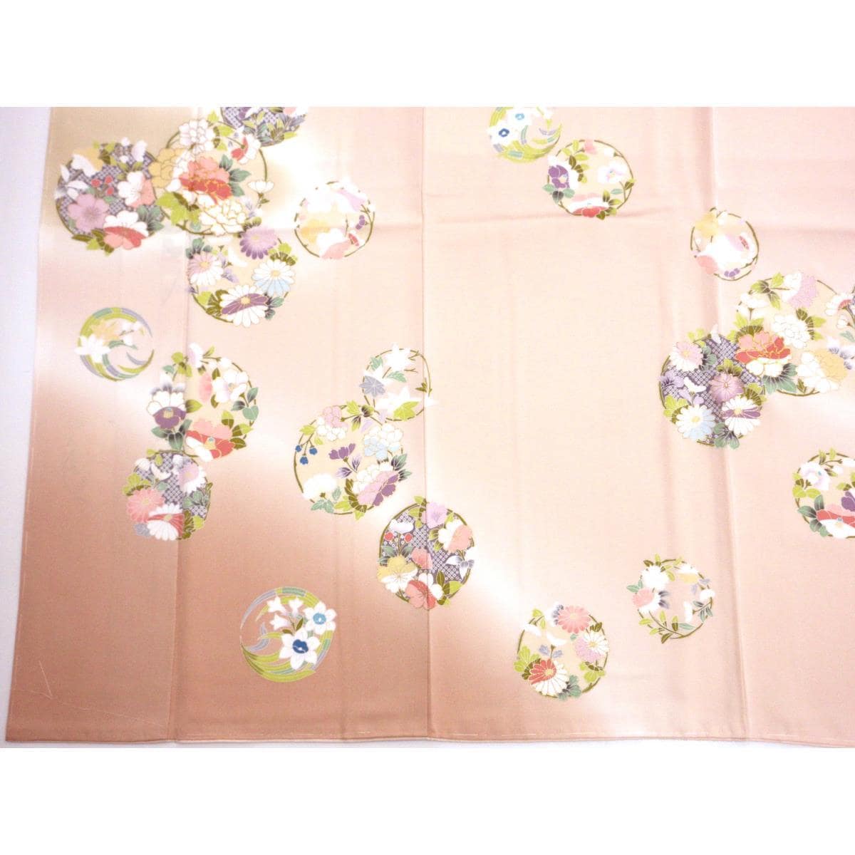 【未使用品】訪問着　友禅金彩加工　刺繍入りボカシ染