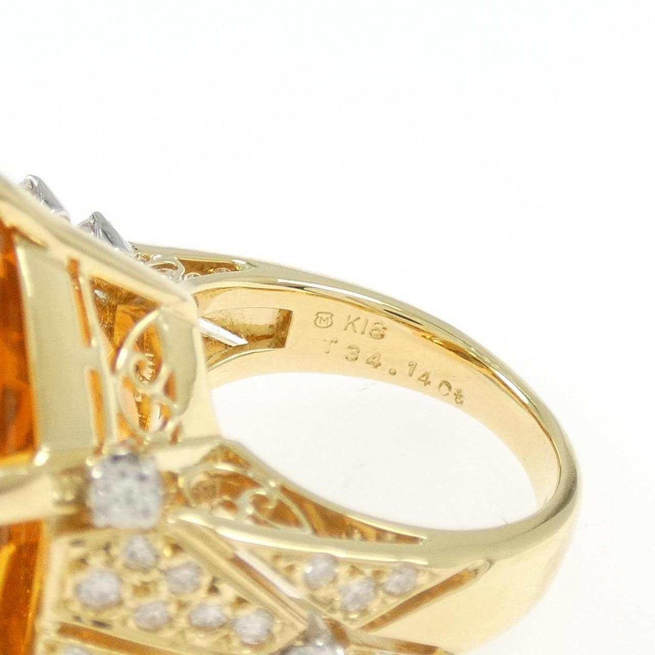 ミキモト シトリン リング 34.14CT