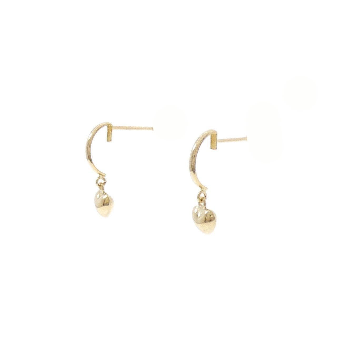 K18YG ハート ピアス