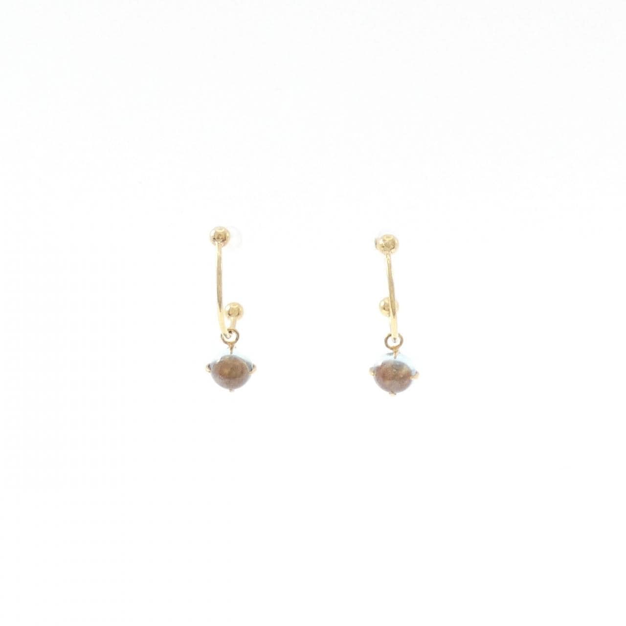 K18YG 藍色托帕石耳環