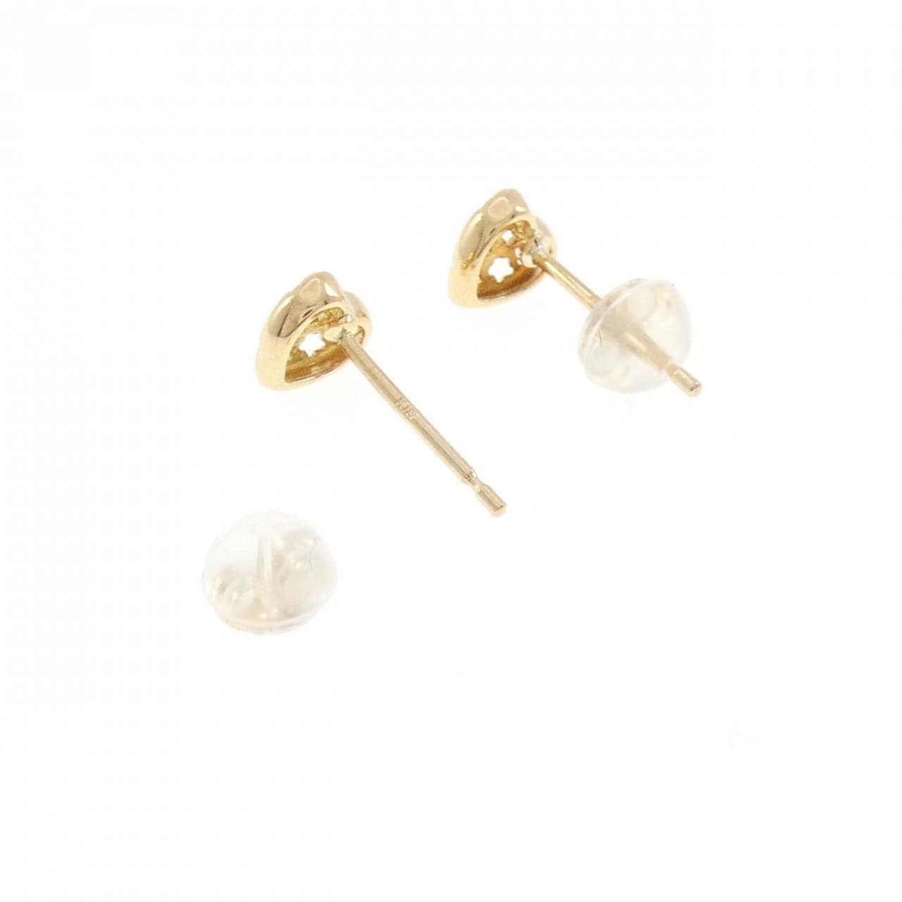 K18YG ハート ピアス