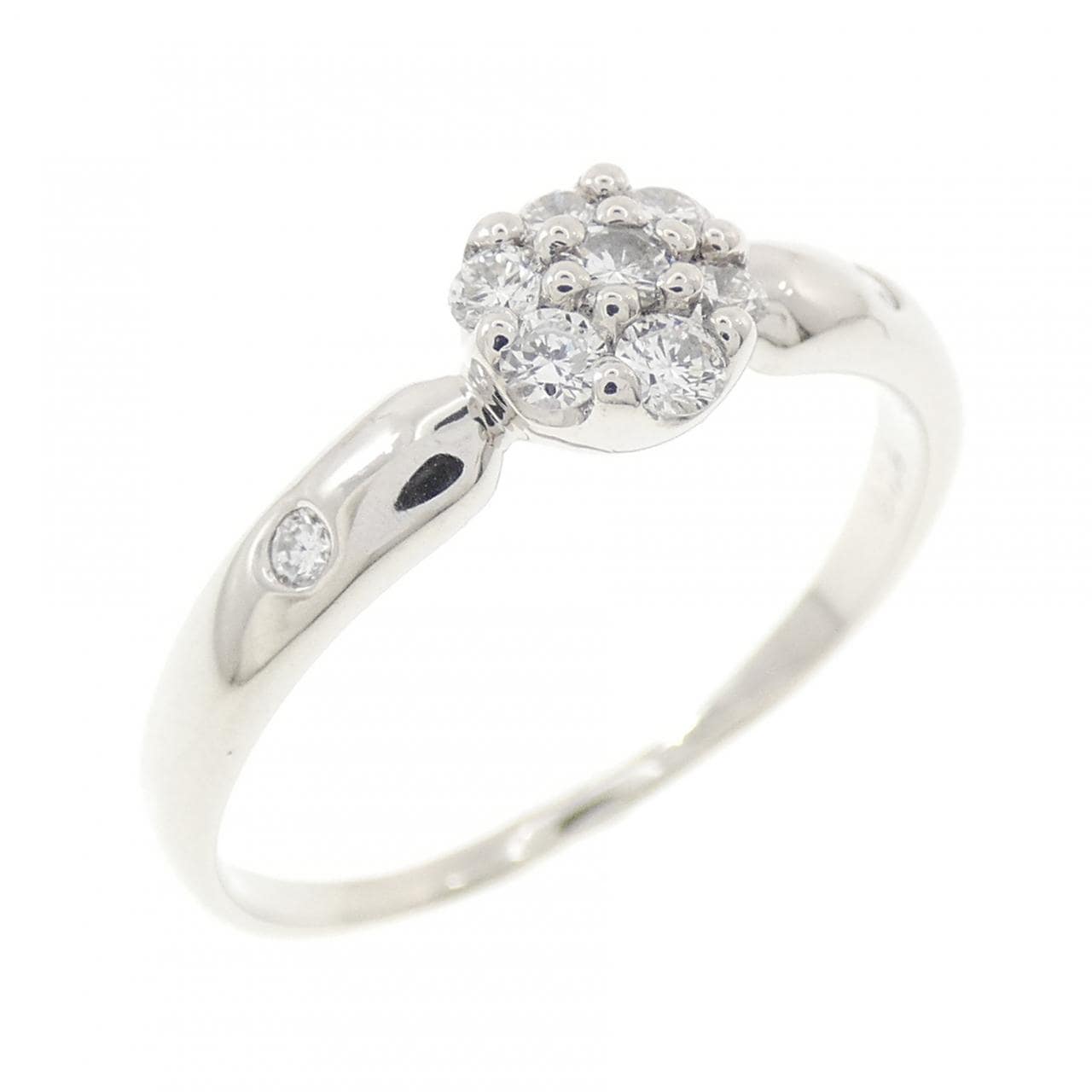 PT900 フラワー ダイヤモンド リング 0.28CT
