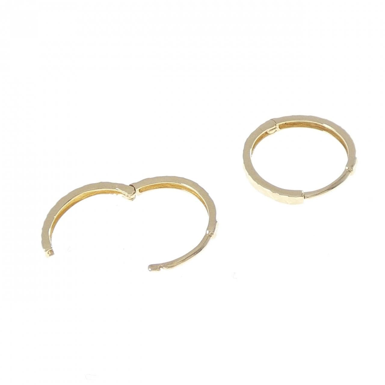 K18YG フープ ピアス