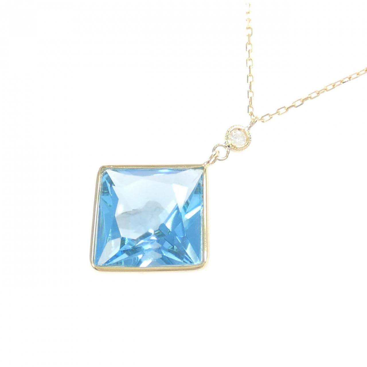 K18YG ブルートパーズ ネックレス