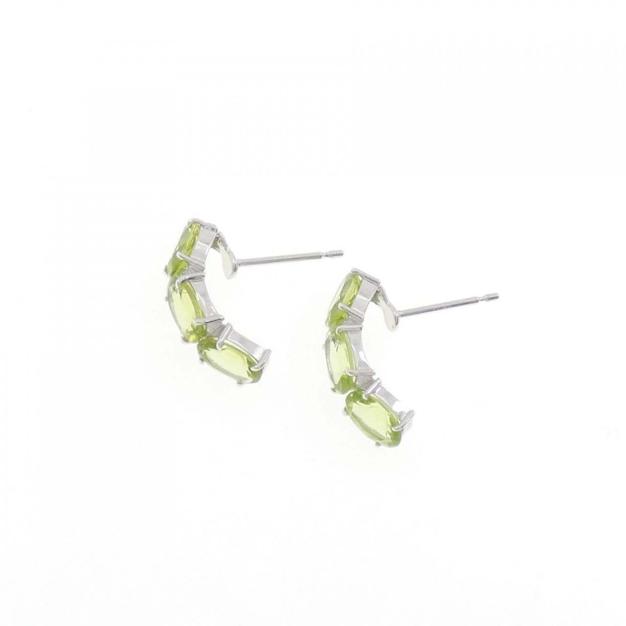 K18WG ペリドット ピアス