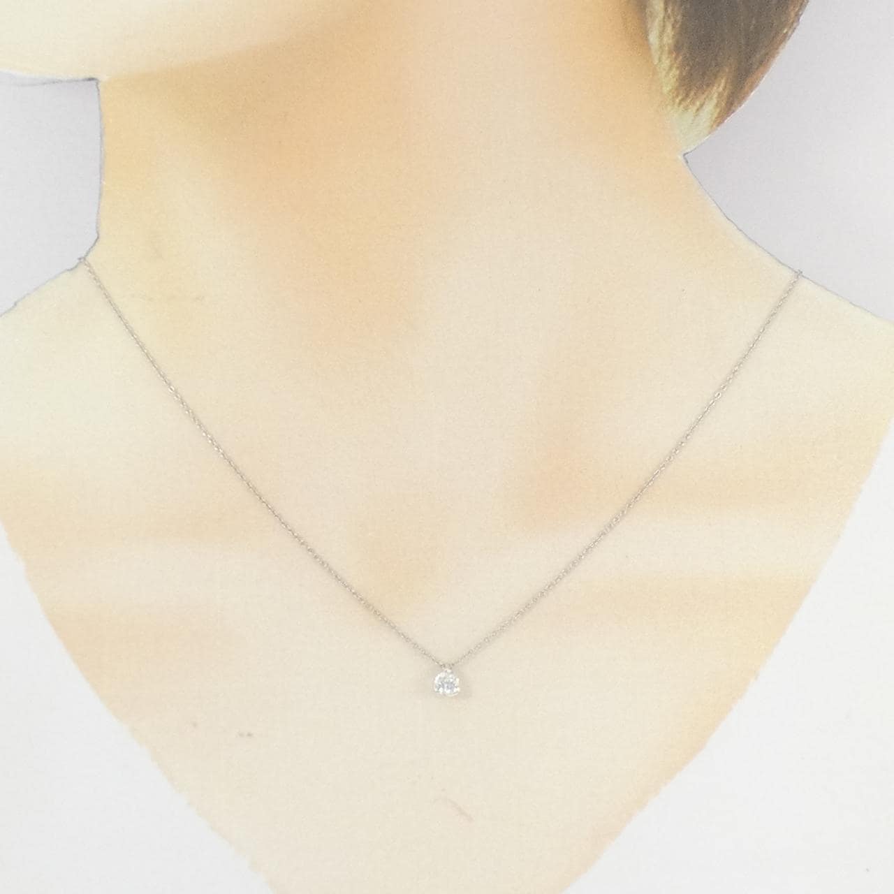 PT850 ソリティア ダイヤモンド ネックレス 0.270CT