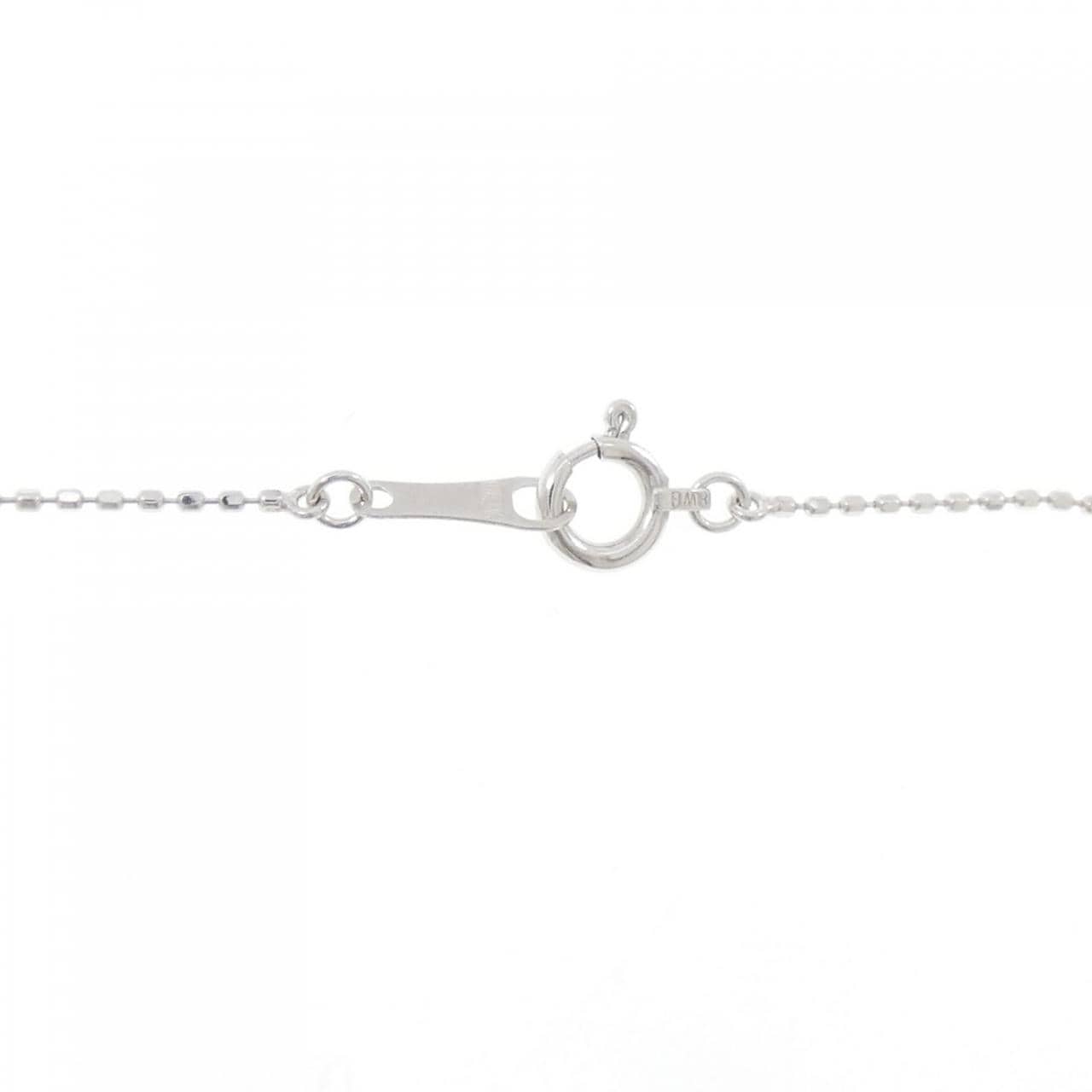 K18WG钥匙形钻石项链，0.31克拉