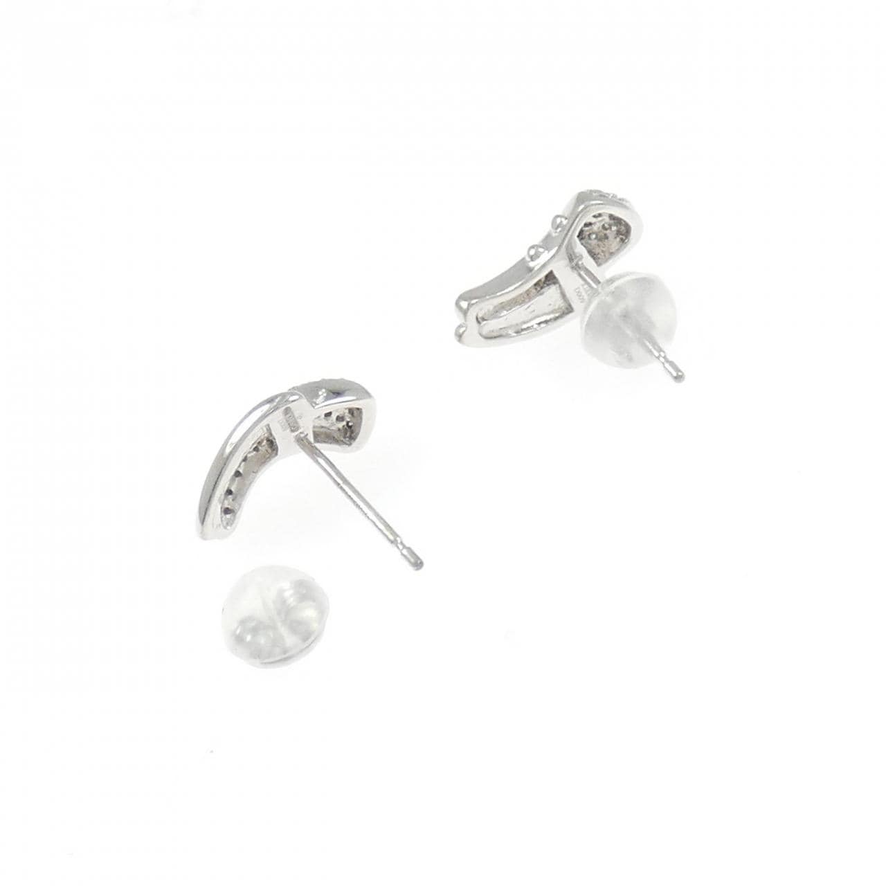 K18WG ダイヤモンド ピアス 0.18CT